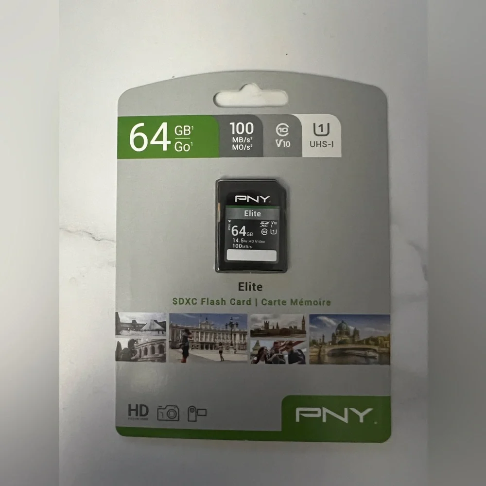 PNY Elite flash card 64 GB